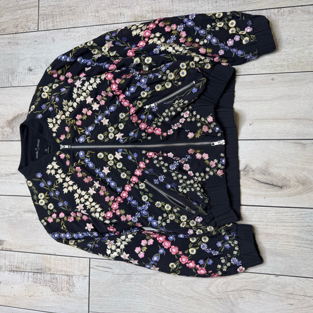 Needle & Thread Floral jacket size 0 - Picture 7 of 9